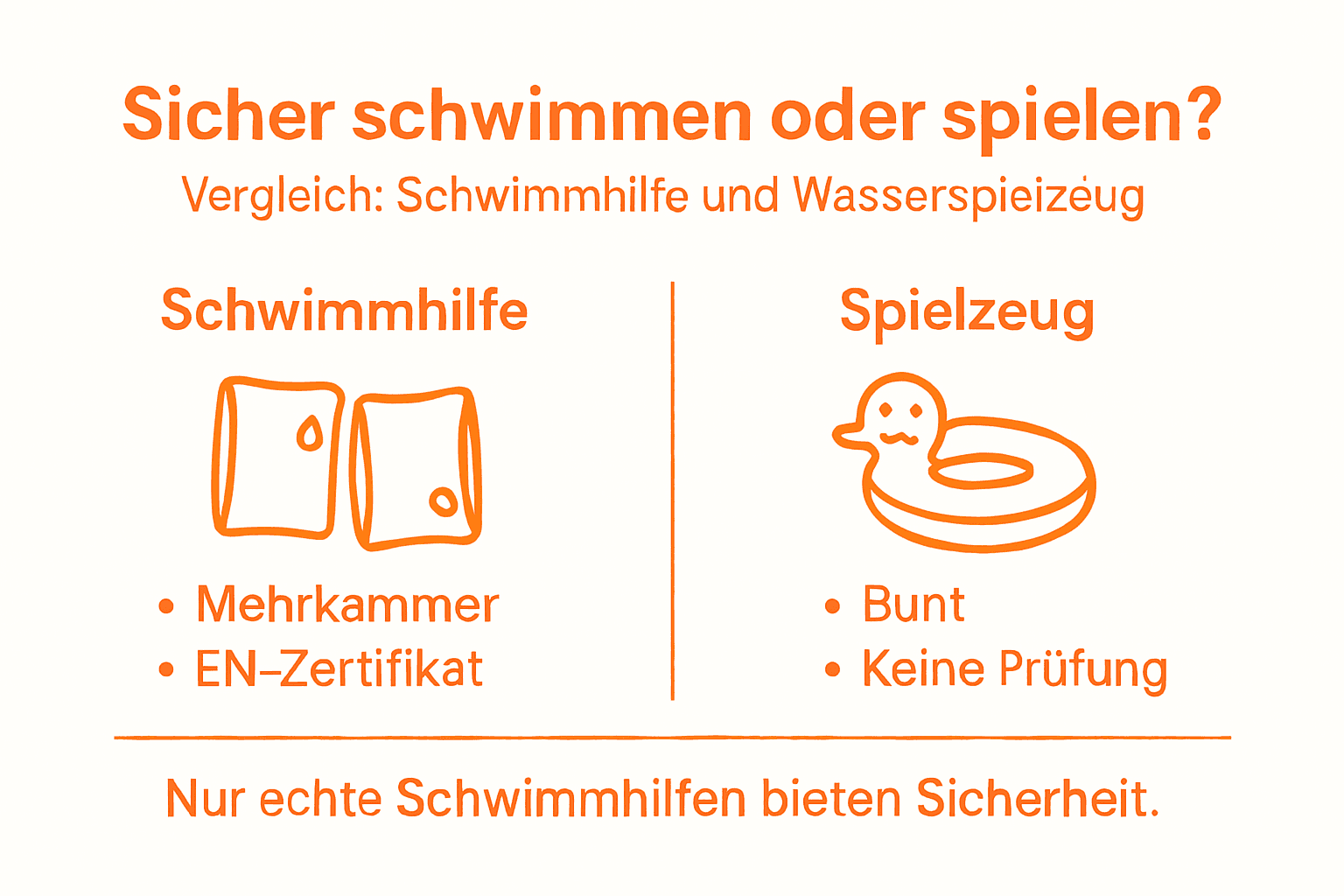 Infographic: Swim aids or water toys – what's the difference?