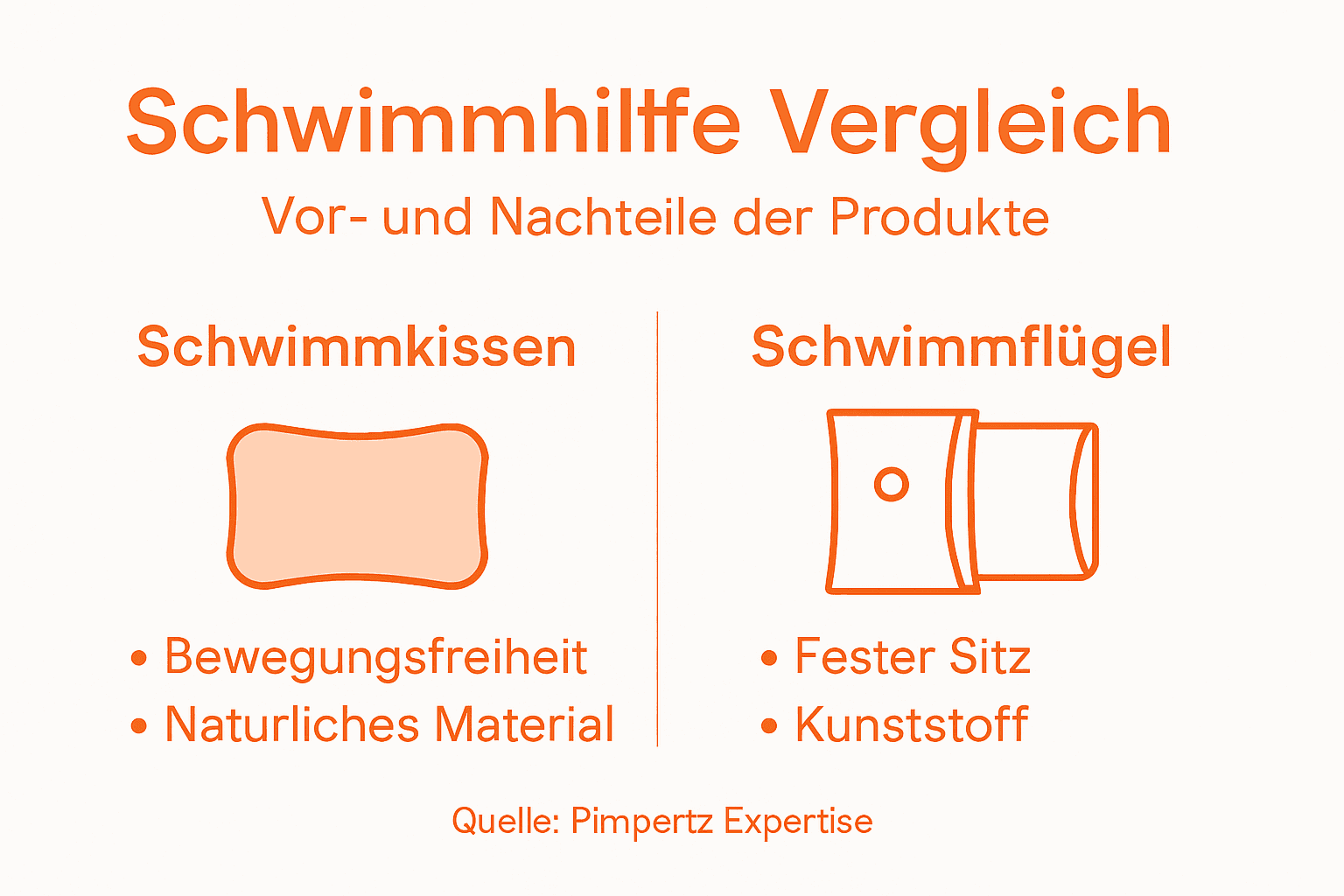 Infographic: What's the difference between swim pillows and swim armbands?