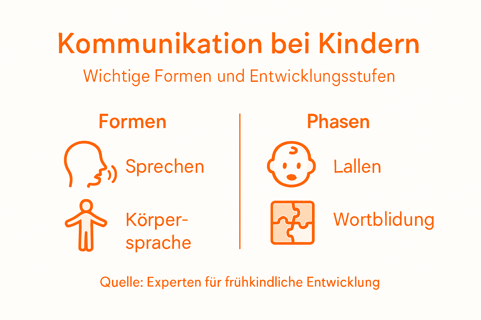 Overview: Forms of communication and developmental phases in children