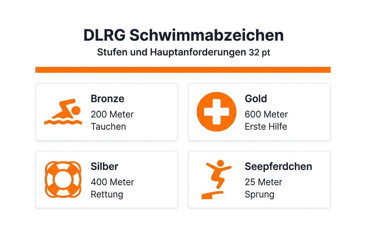 DLRG Swimming Badges – All badges and their requirements at a glance