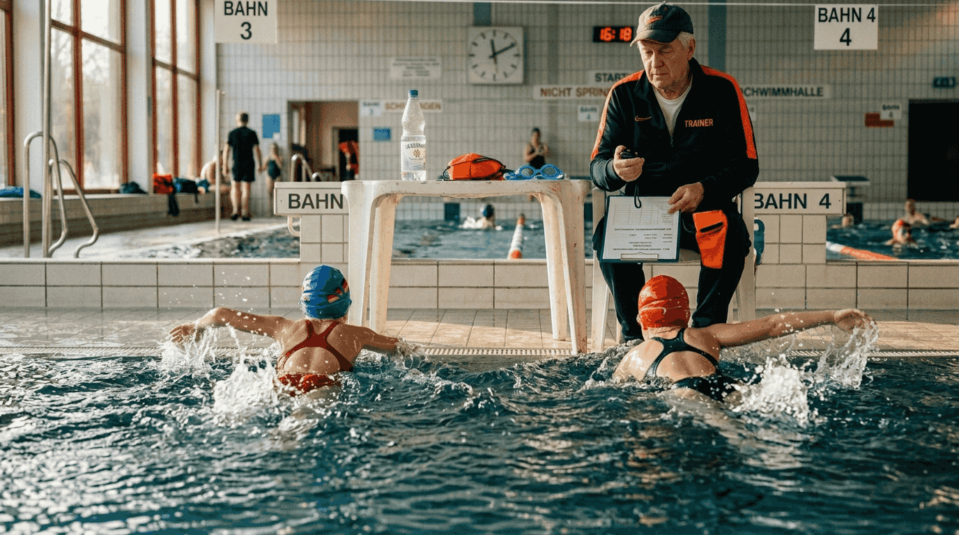 Children preparing for the DLRG Silver swimming badge