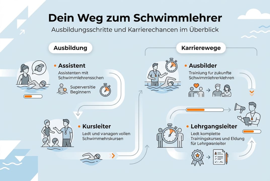 Graphic: Paths to training and career as a swimming instructor