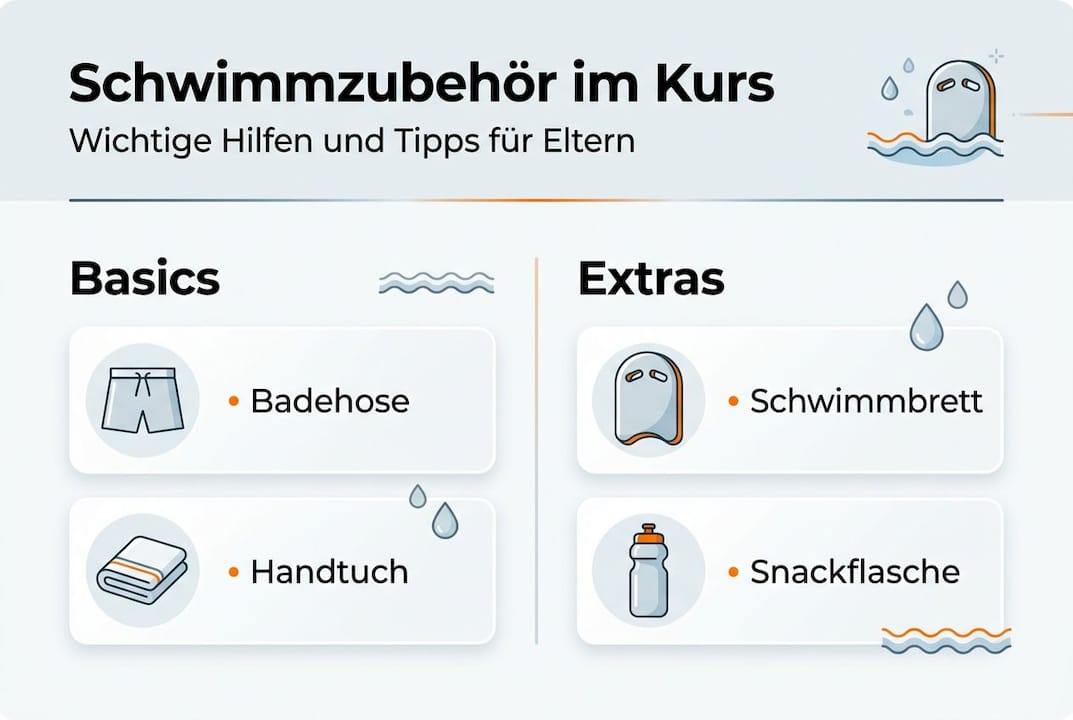 Overview: Swimming accessories for beginners and advanced swimmers in the course