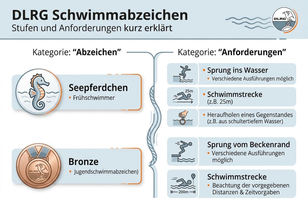 Overview: DLRG Swimming Badges and their Requirements