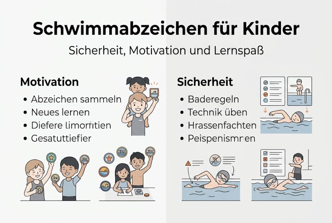 Infografik: Schwimmabzeichen – Mehr Motivation und Sicherheit im Wasser