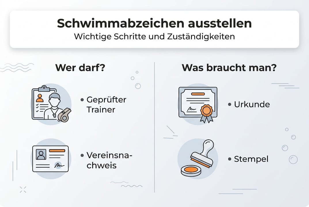 So läuft die Vergabe des Schwimmabzeichens ab – Schritt für Schritt erklärt (Infografik)