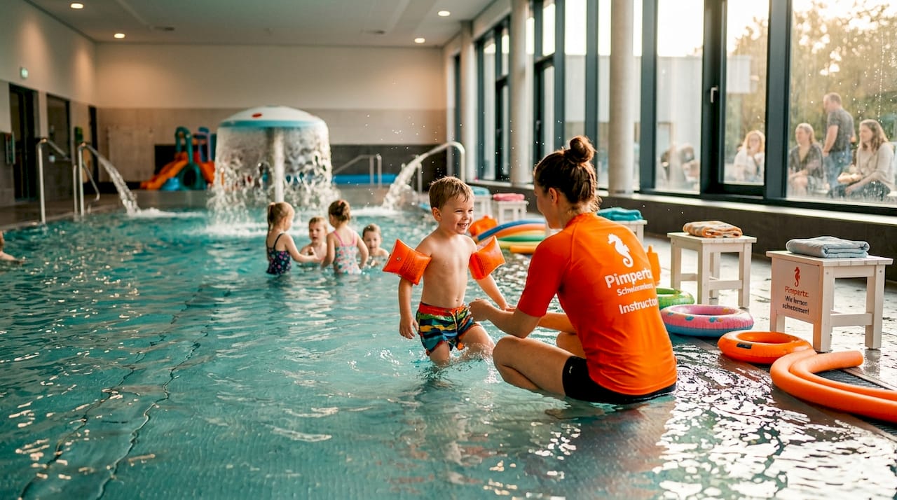 Schwimmkurs für Kinder im warmen Nichtschwimmerbecken