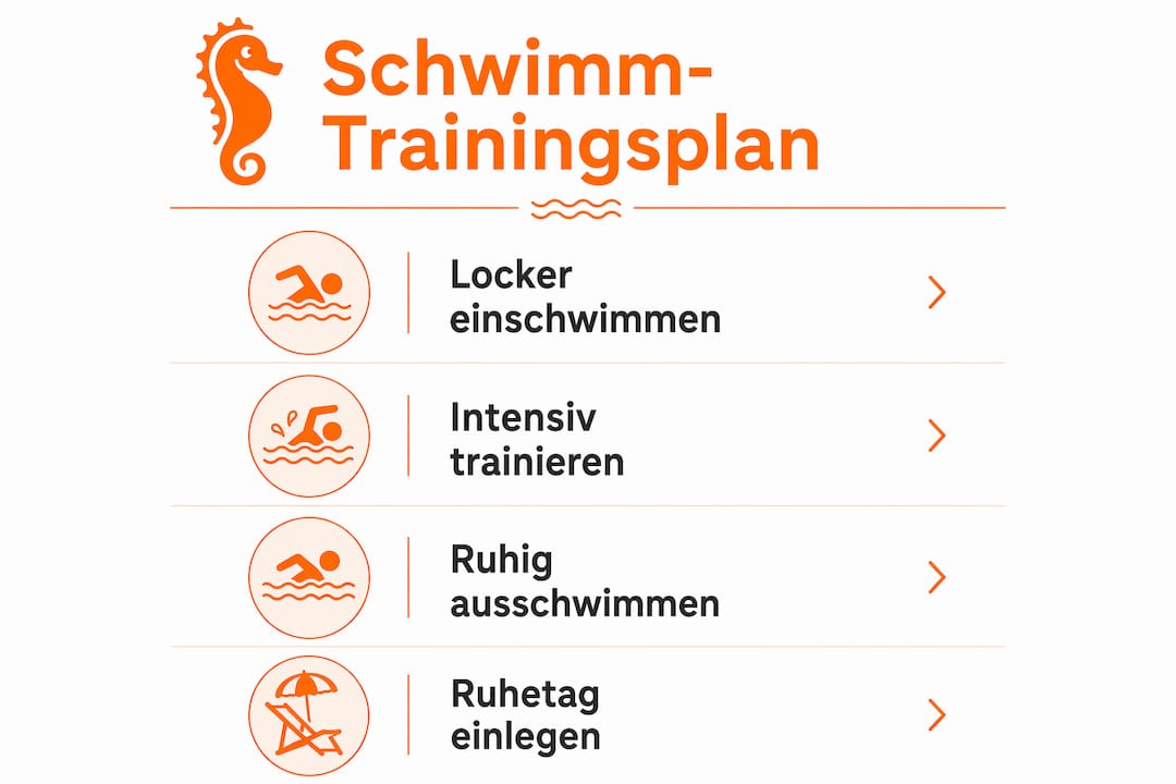 Infografik: Schwimm-Trainingsplan zum Abnehmen