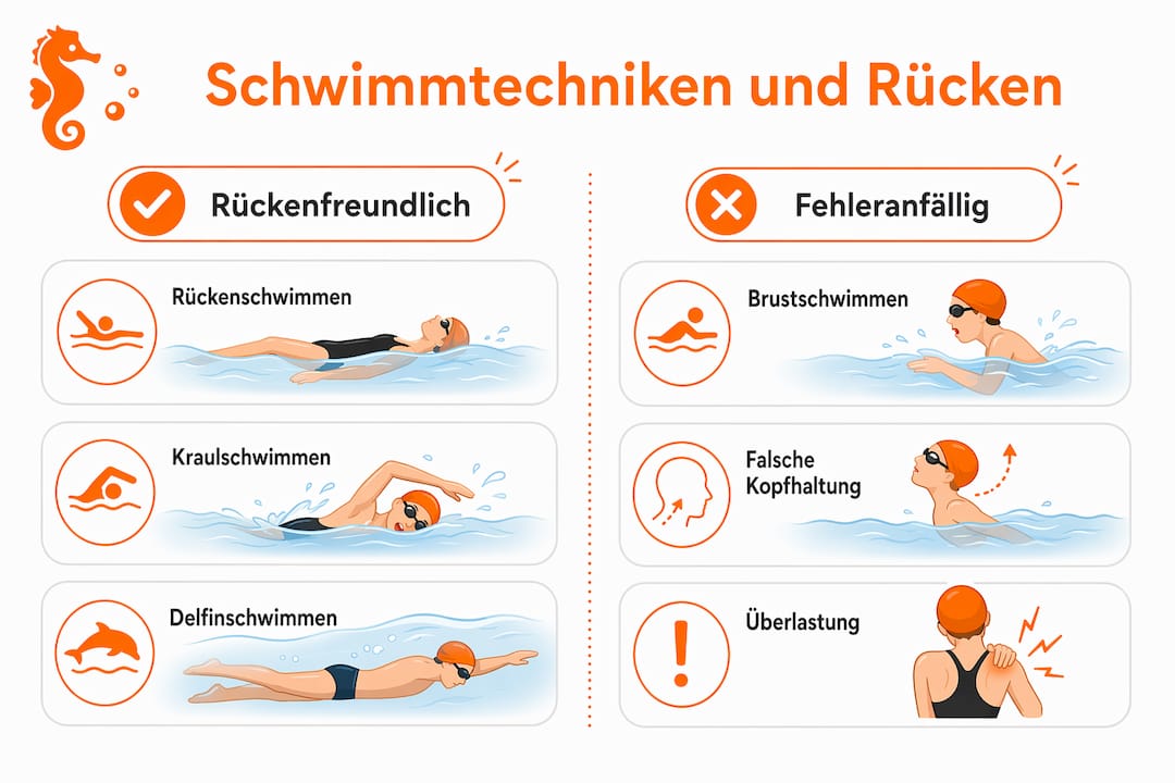 Übersicht: Die wichtigsten Schwimmstile und wie sie den Rücken stärken