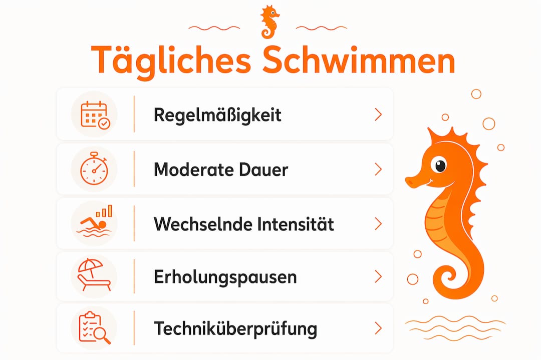 Übersicht: Wie oft und wie intensiv sollte man beim täglichen Schwimmtraining trainieren?
