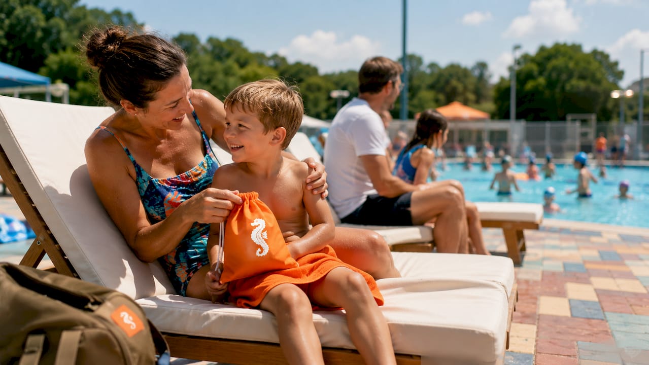 Viele Eltern feuern ihre Kinder bei Schwimmwettkämpfen begeistert an und stehen ihnen unterstützend zur Seite.