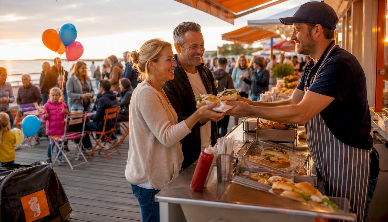 Frische Fischbrötchen gibt’s während der Veranstaltung in Haffkrug direkt vor Ort zu kaufen.