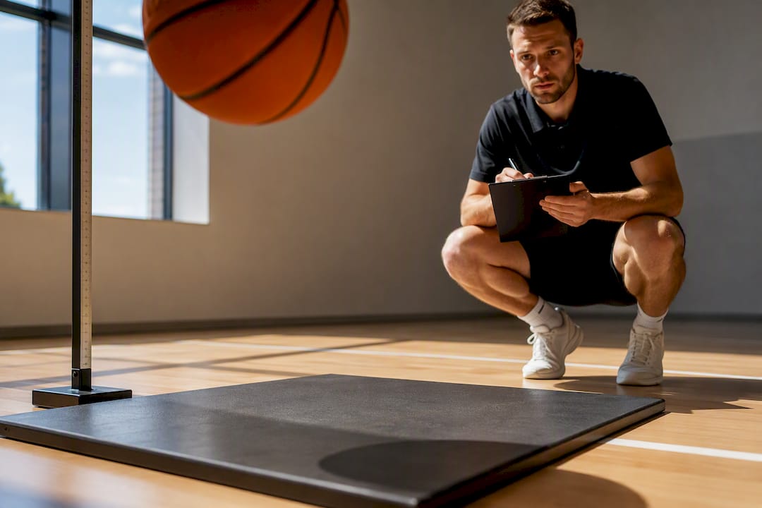 Basketball beim standardisierten Rückpralltest