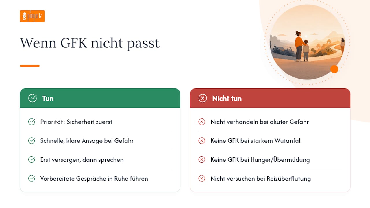 Wann funktioniert GFK nicht, und was tun Eltern dann? — overview diagram