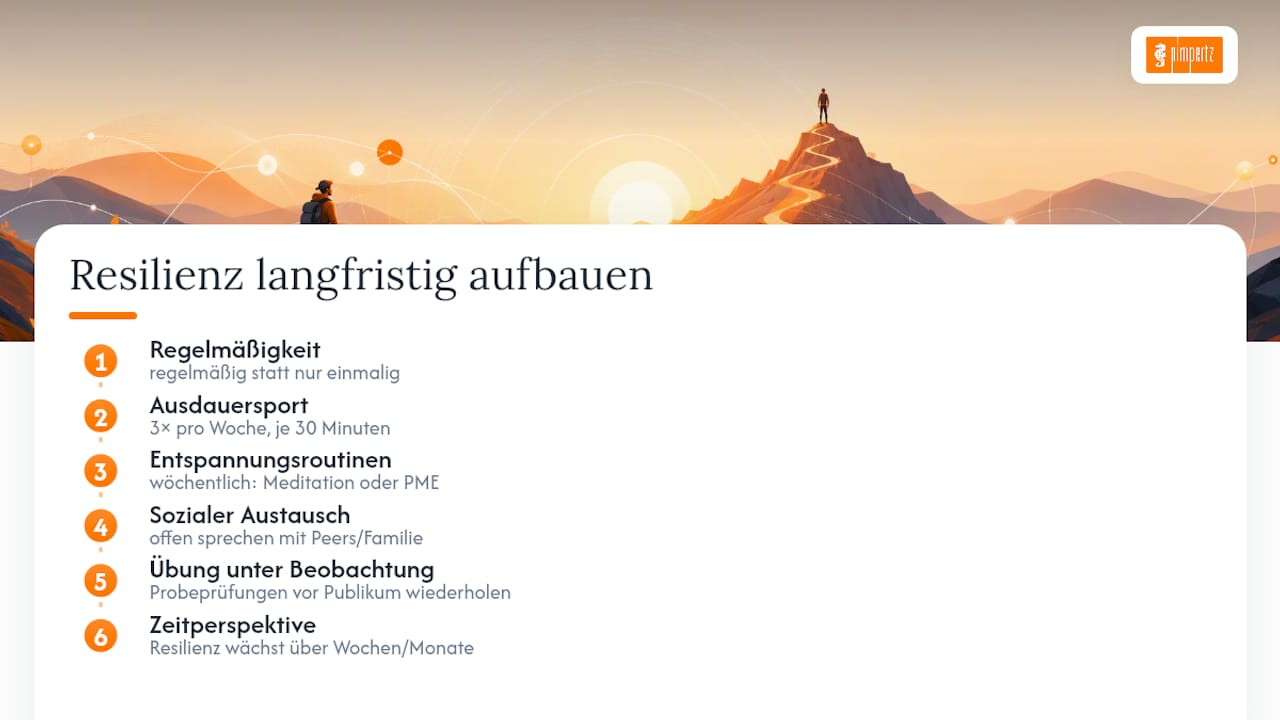 Wie baut man langfristig Resilienz gegen Prüfungsstress auf? — overview diagram