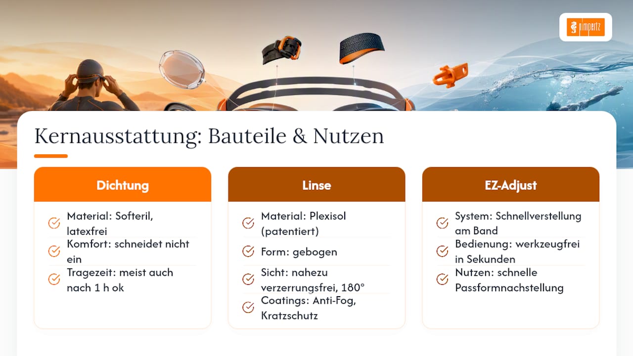 Übersicht der Bauteile des Kaimans