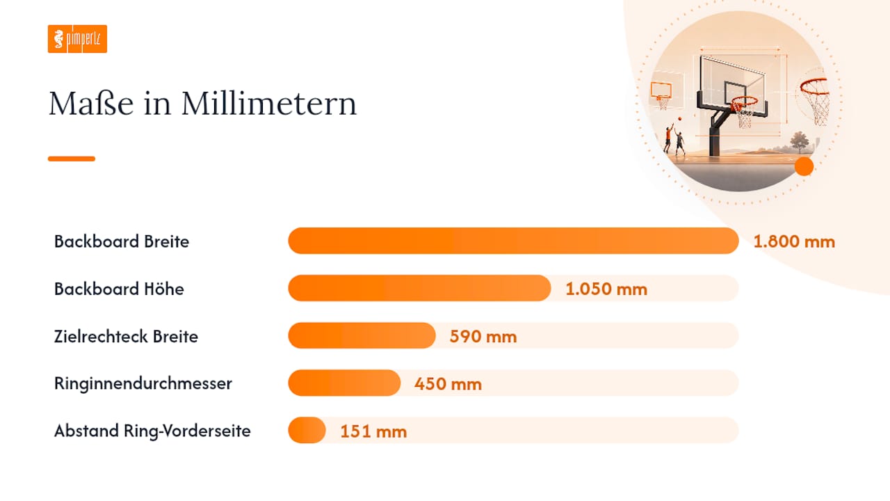 Maße basketballkorb im Überblick: Die Referenztabelle — overview diagram
