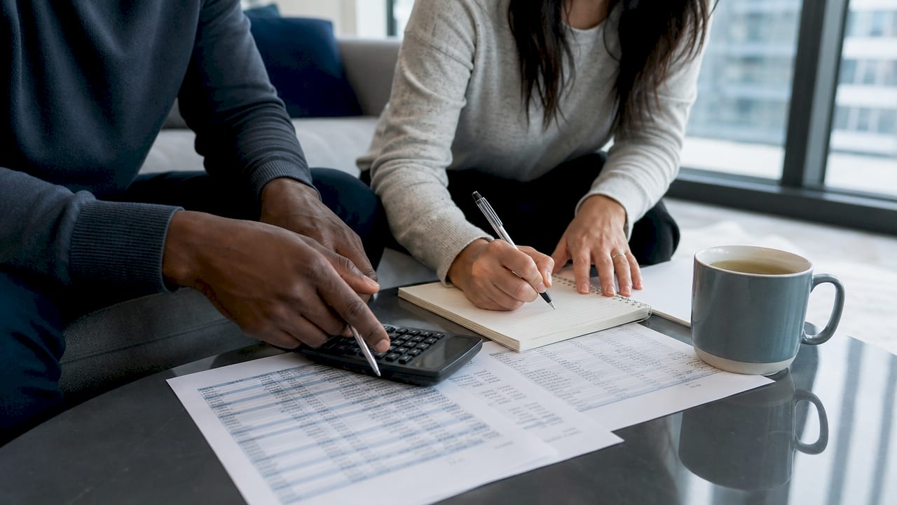 Hands calculating rental income for multifamily ADU