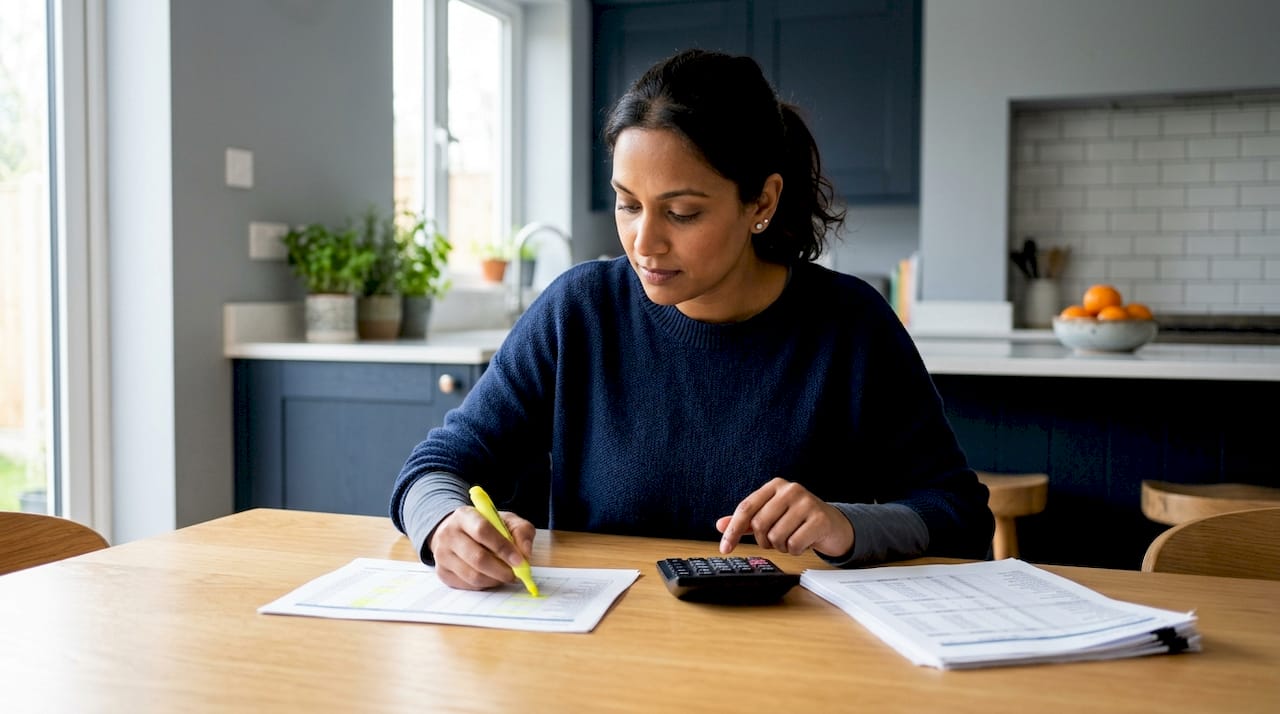 Hands calculating ADU rental finances