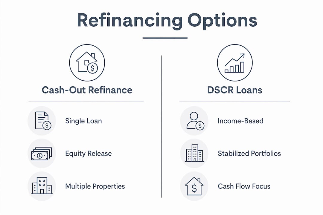 Infographic comparing ADU refinancing loan types