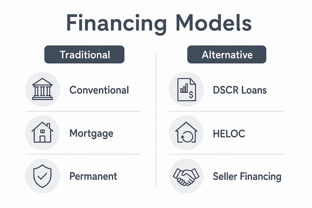 Infographic comparing traditional vs alternative financing models
