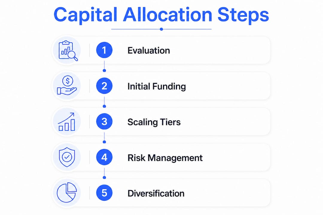 Infographic illustrating capital allocation process steps