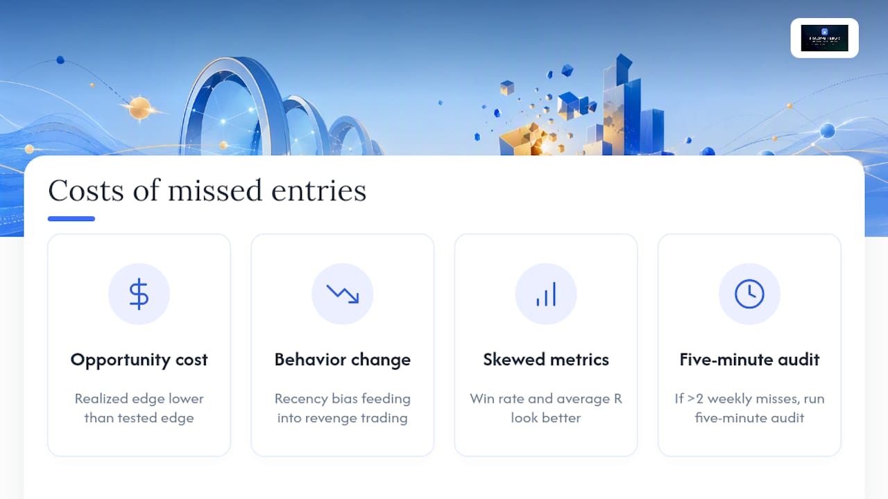 Why missed entries cost more than you think — overview diagram