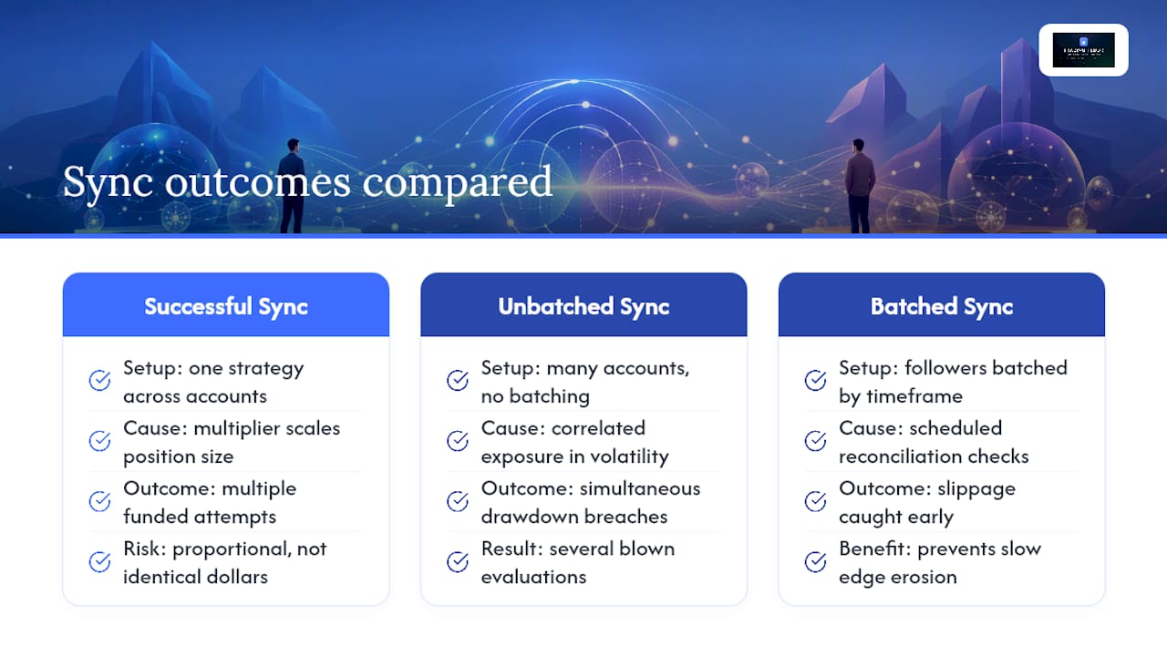 Real Examples of Synchronization Paying Off, and Failing — overview diagram