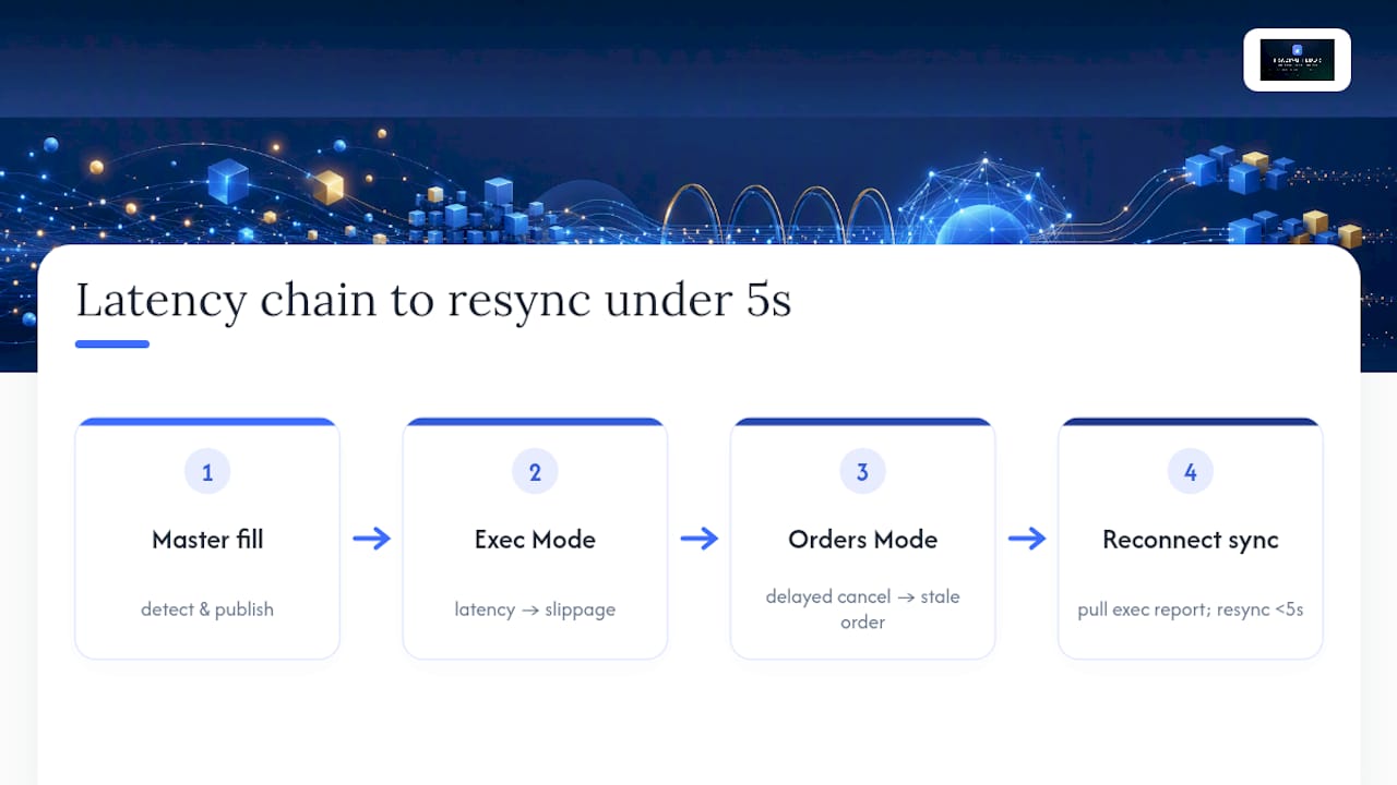 Latency and resynchronization timeline