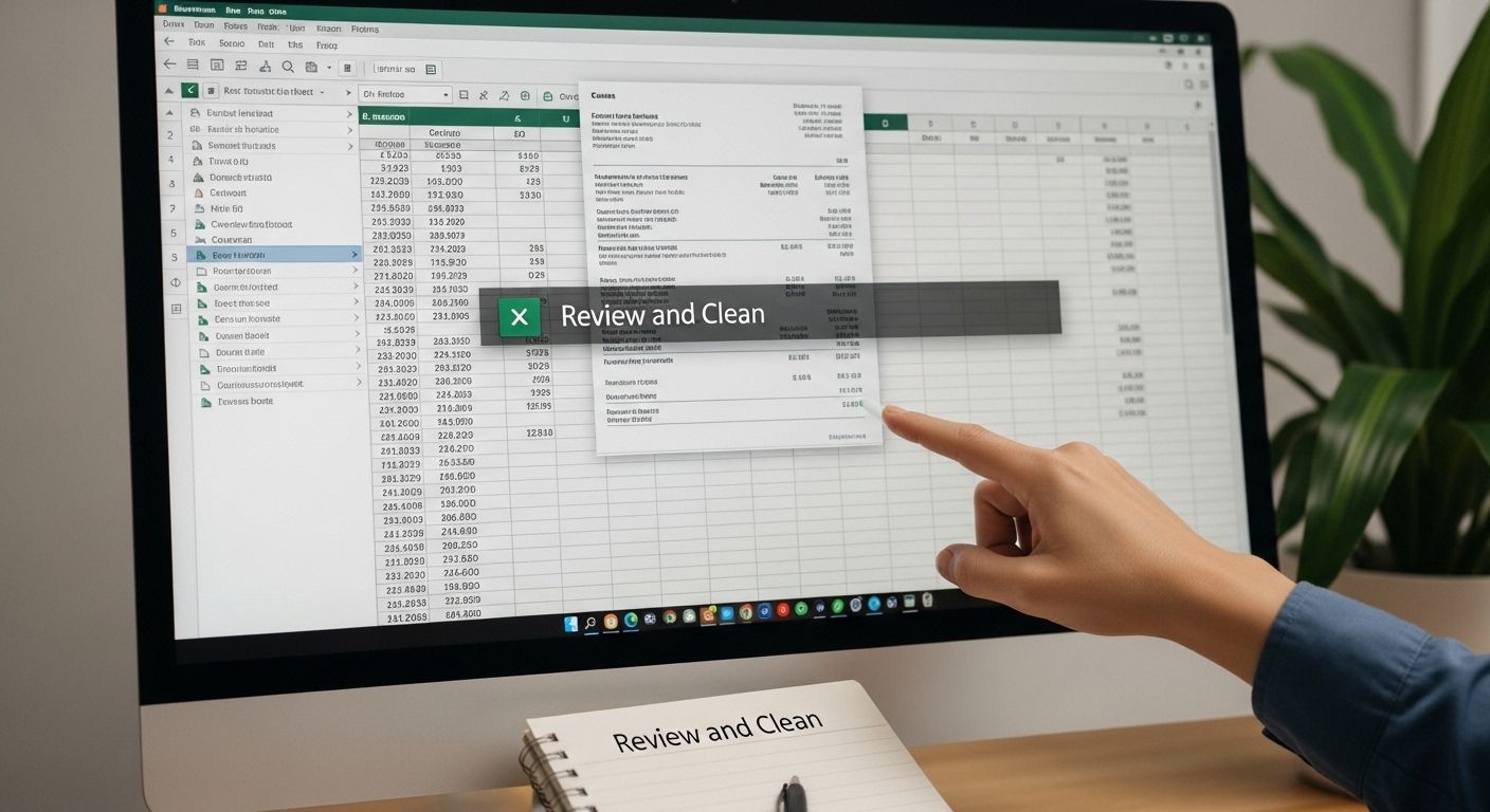 excel data cleaning invoice