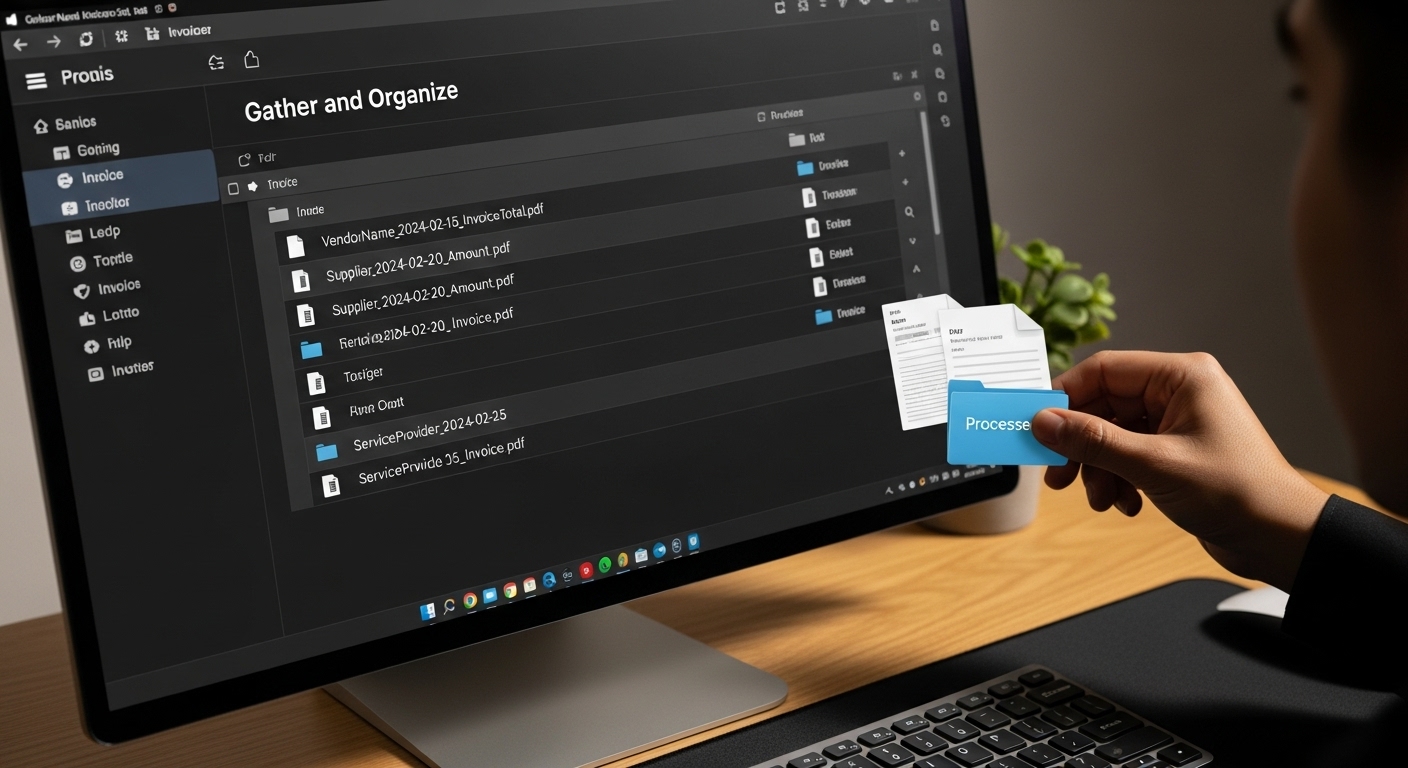 organize PDF invoices