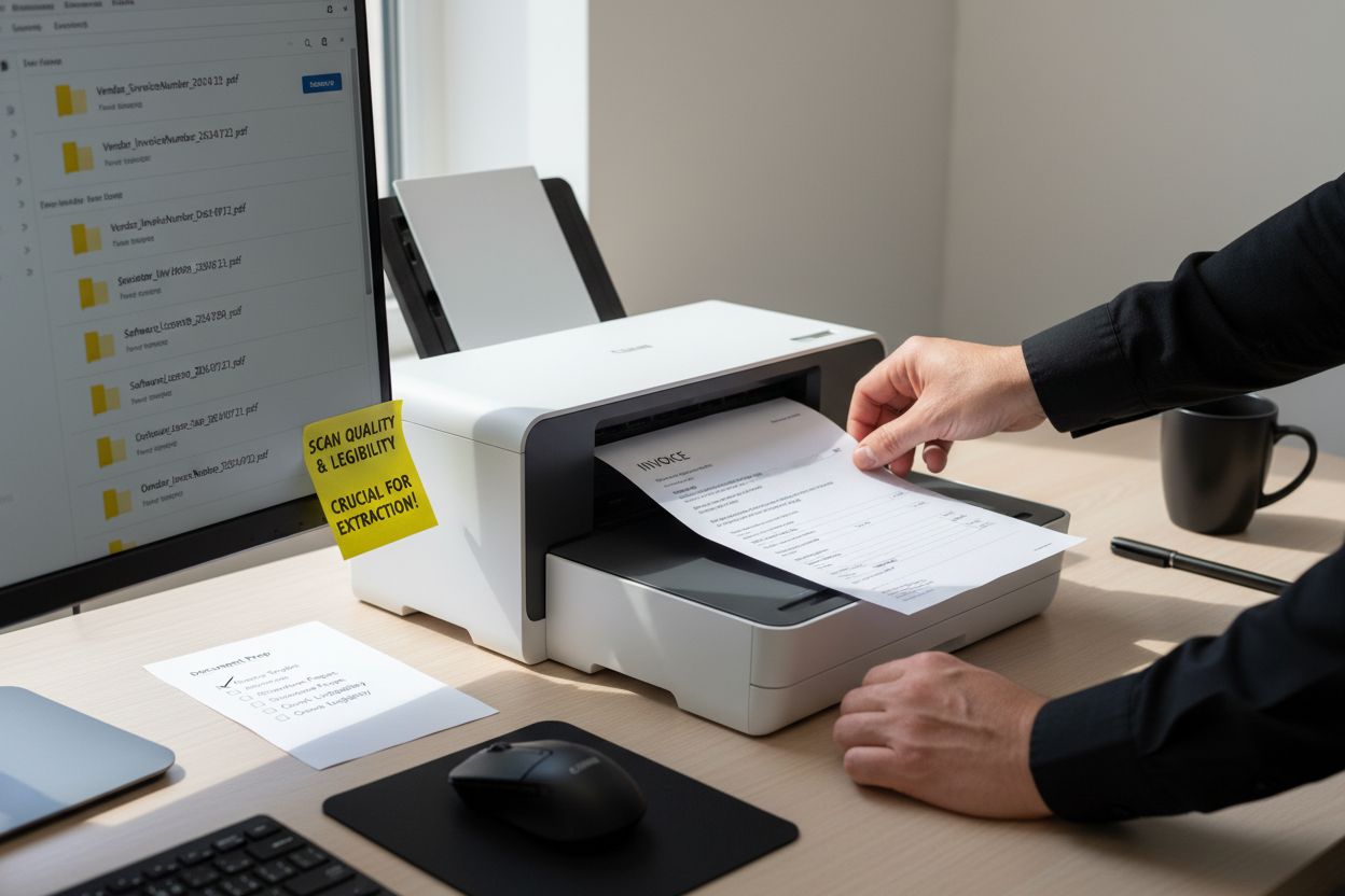 invoice scan preparation