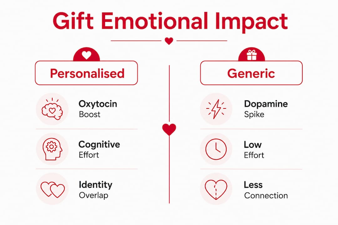 Infographic comparing personalised and generic gifts