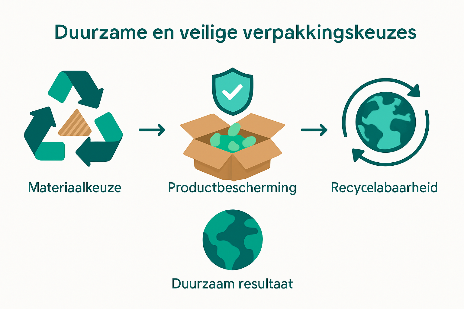Infographic duurzame verpakkingskeuzes webshop