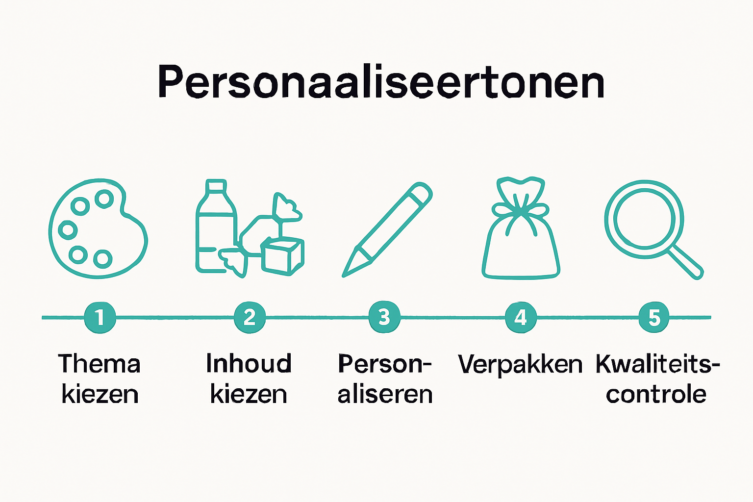 Infographic: stappenplan voor cadeauzakje samenstellen