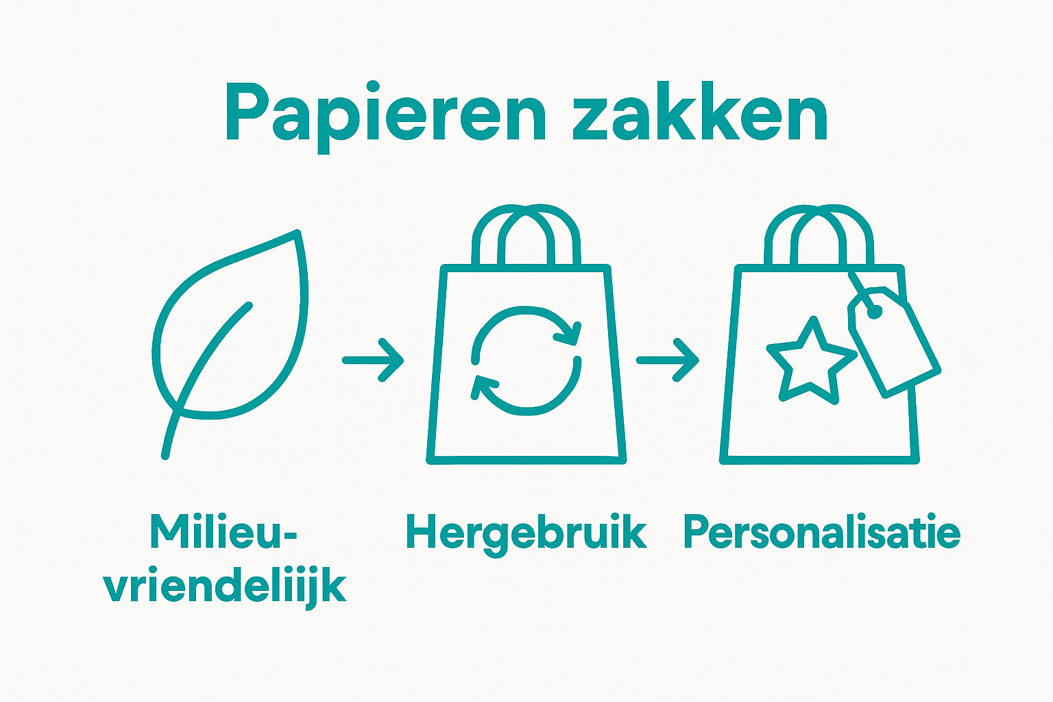 Vergelijking milieuvriendelijkheid, hergebruik, personalisatie papieren zakken