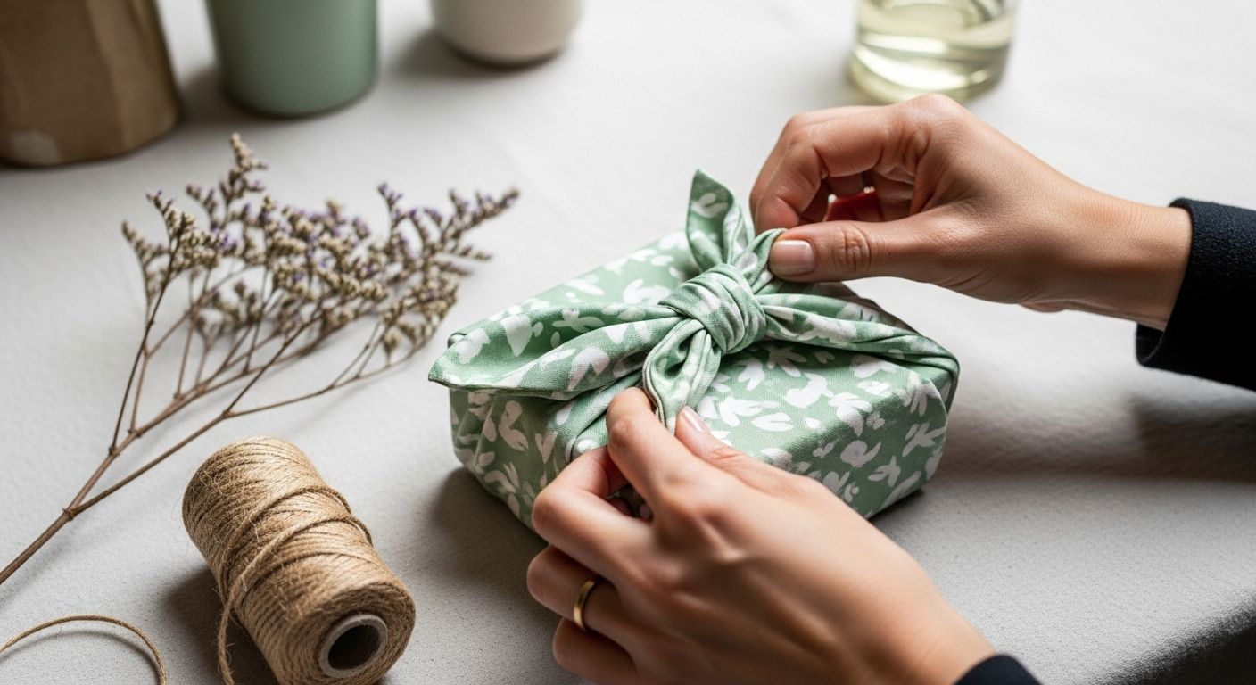 inpakken zonder cadeaupapier, furoshiki techniek