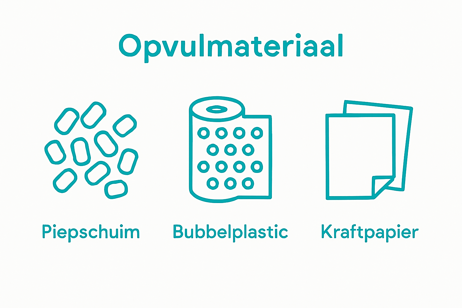 Infographic comparing types of opvulmateriaal