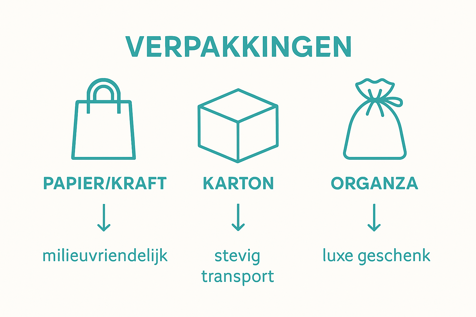 Infographic comparing main types of packaging materials