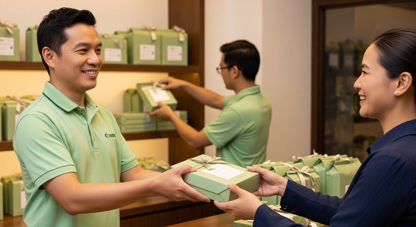 industrie cadeauverpakking retail interactie