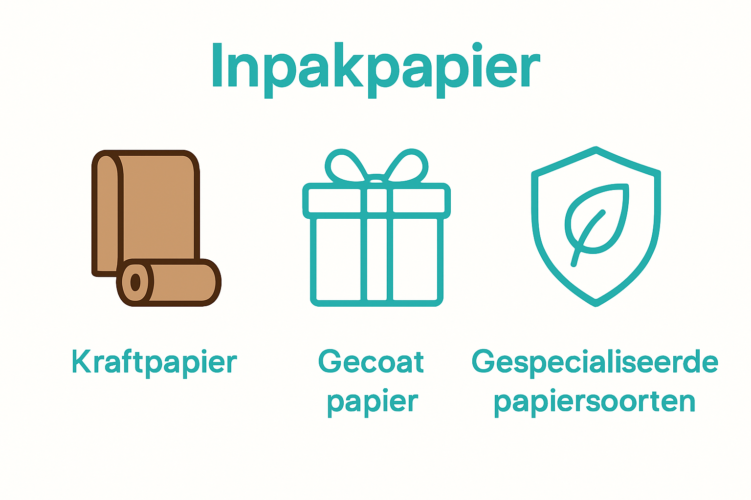 Infographic: three types of inpakpapier visually compared