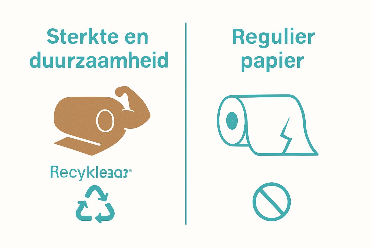 Vergelijking kracht kraftpapier versus gewoon papier