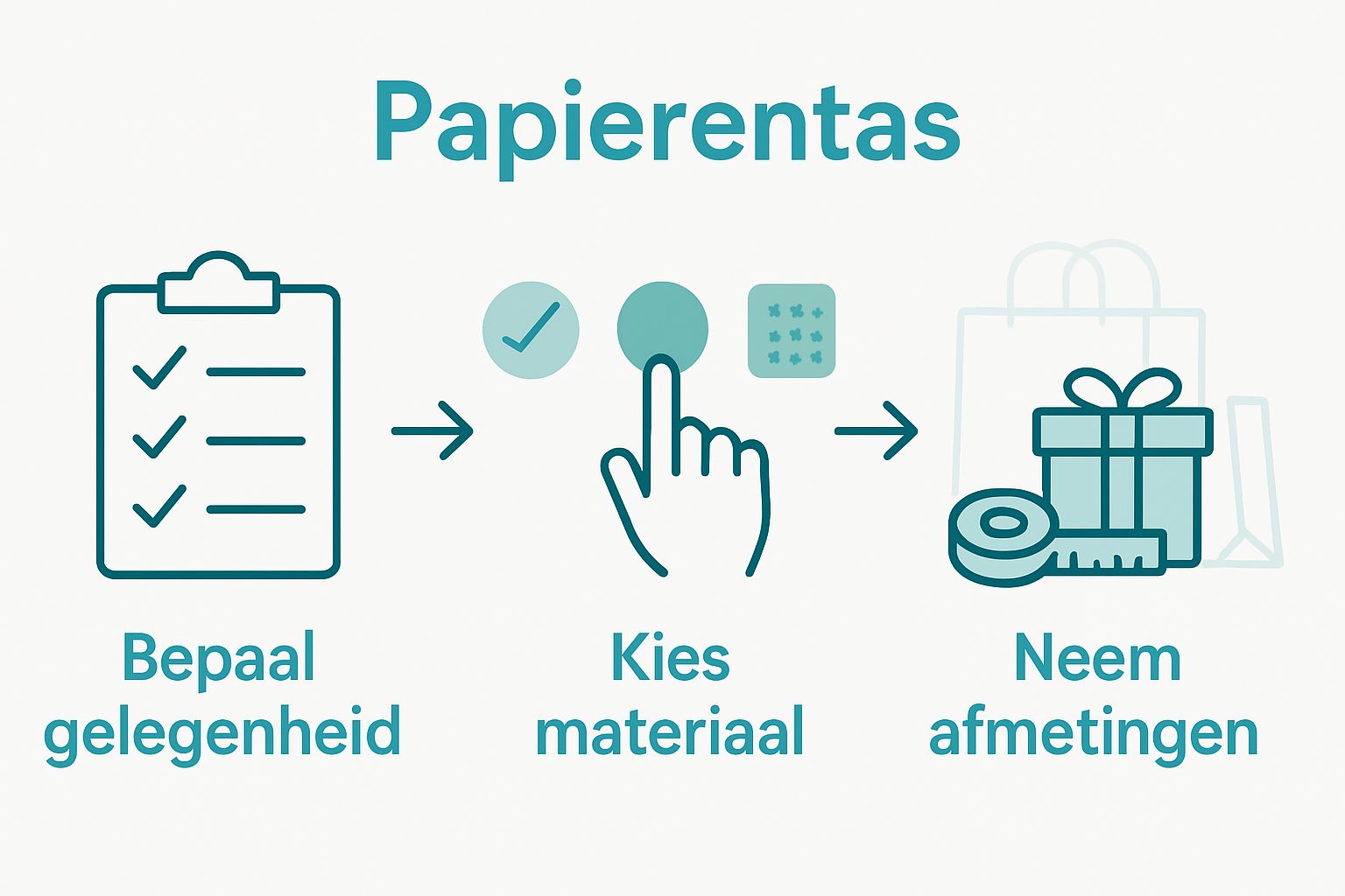 Infographic: drie stappen cadeau zakjes selecteren
