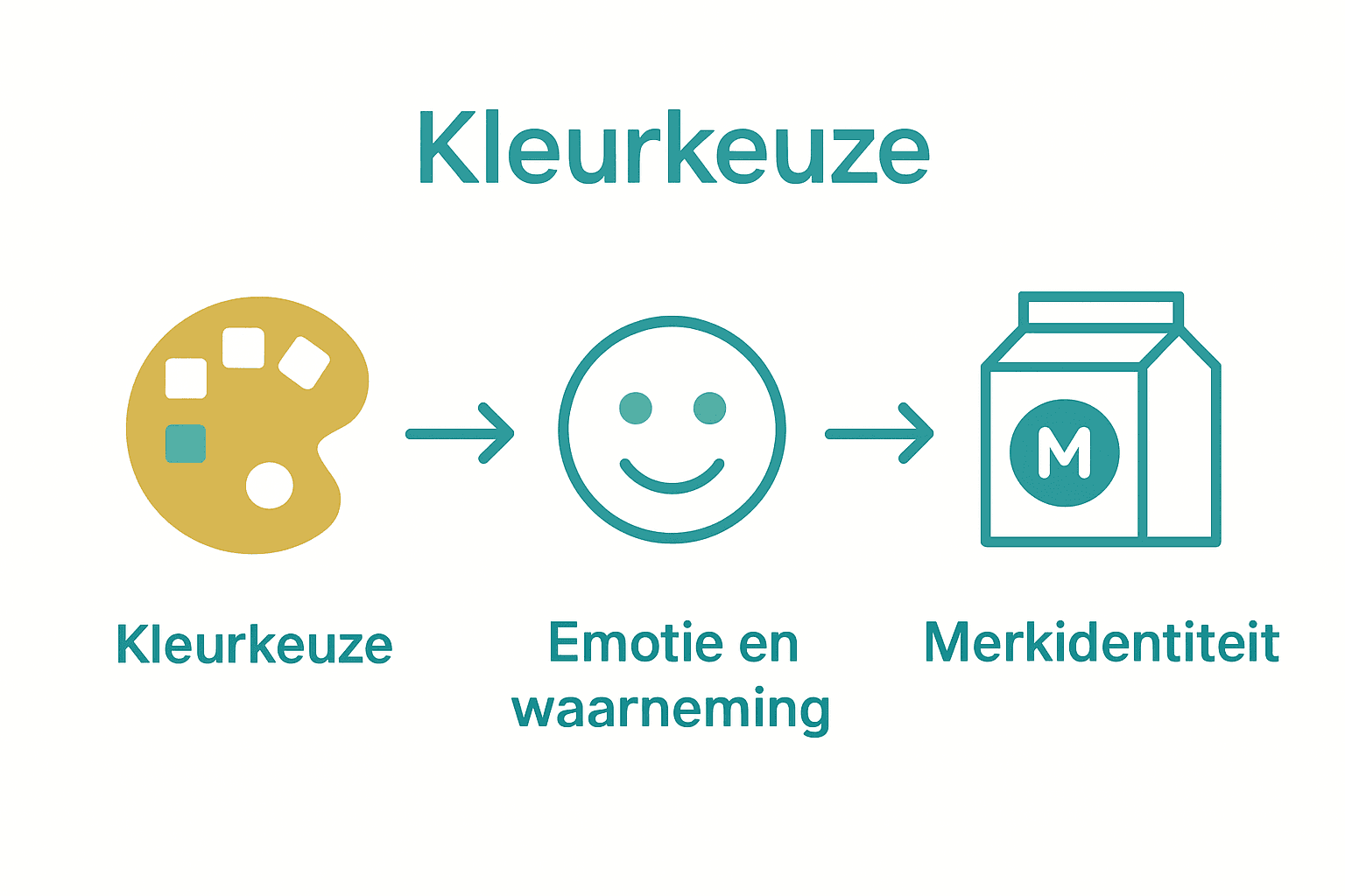 Infographic over relatie tussen kleur, emotie en merkidentiteit