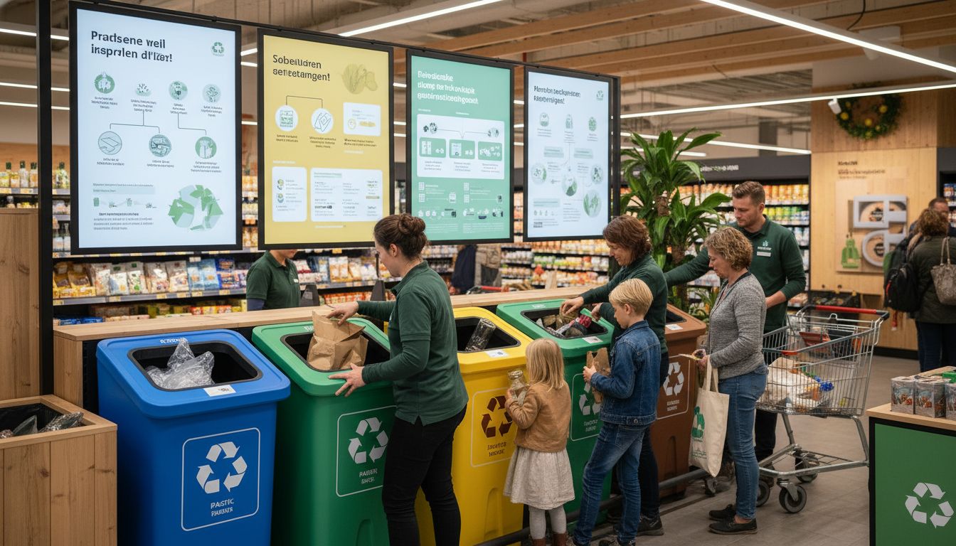 supermarkt recycling consumenten