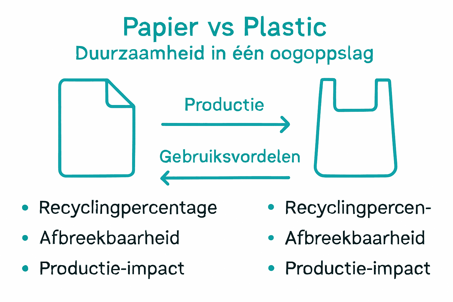 Infographic vergelijkt duurzaamheid papier en plastic verpakkingen