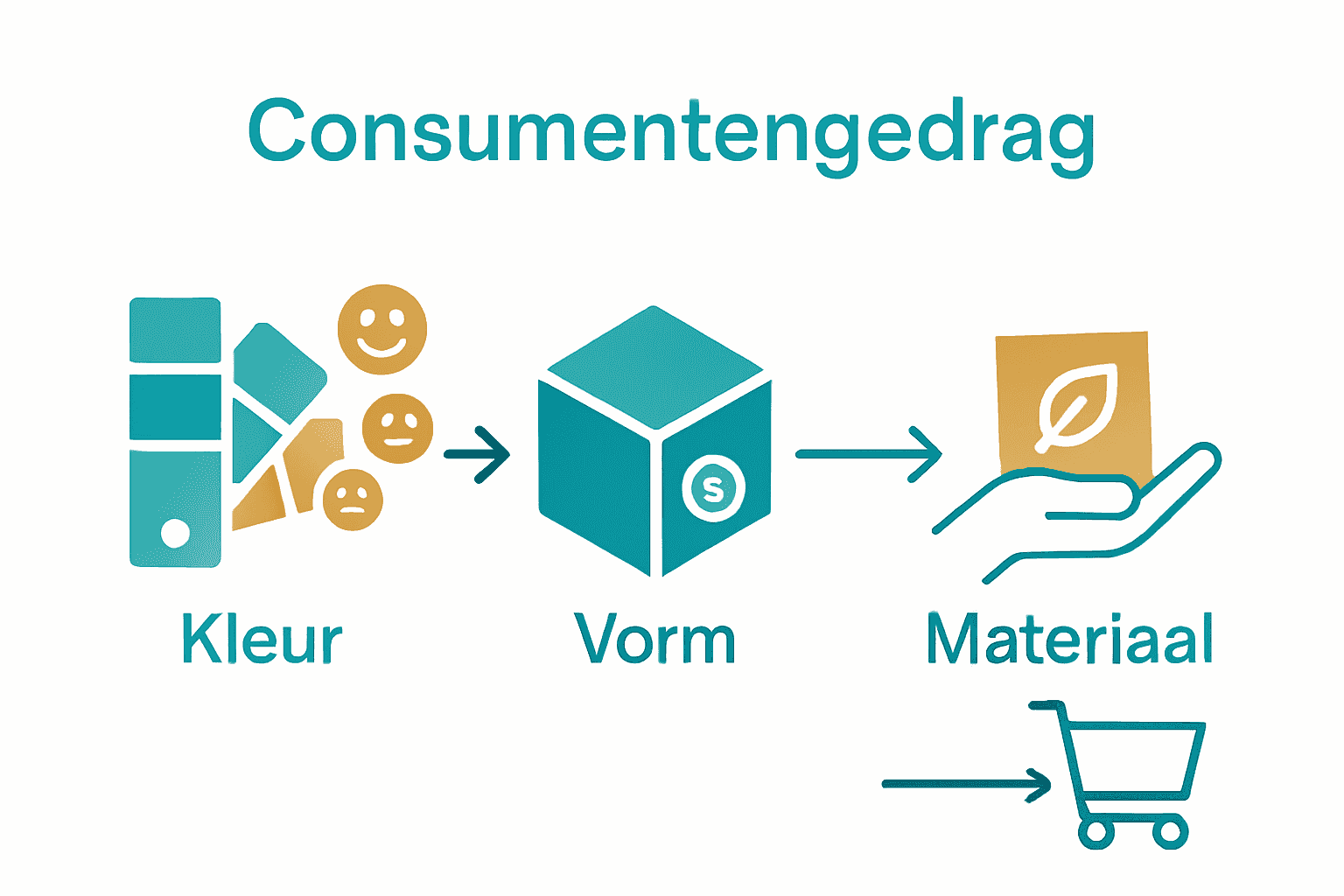 Infografik zum Einfluss von Farbe, Form und Material auf Verpackungen