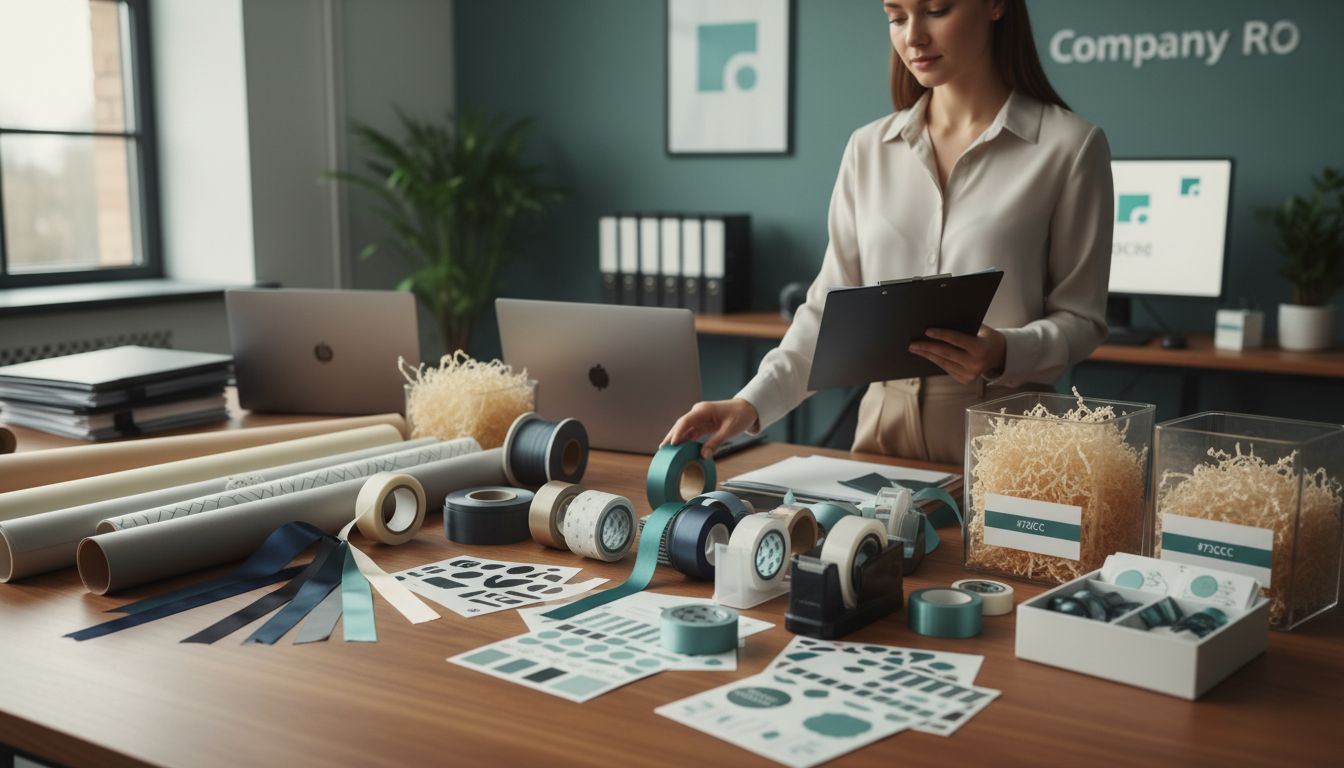 zakelijk inpakmaterialen werktafel