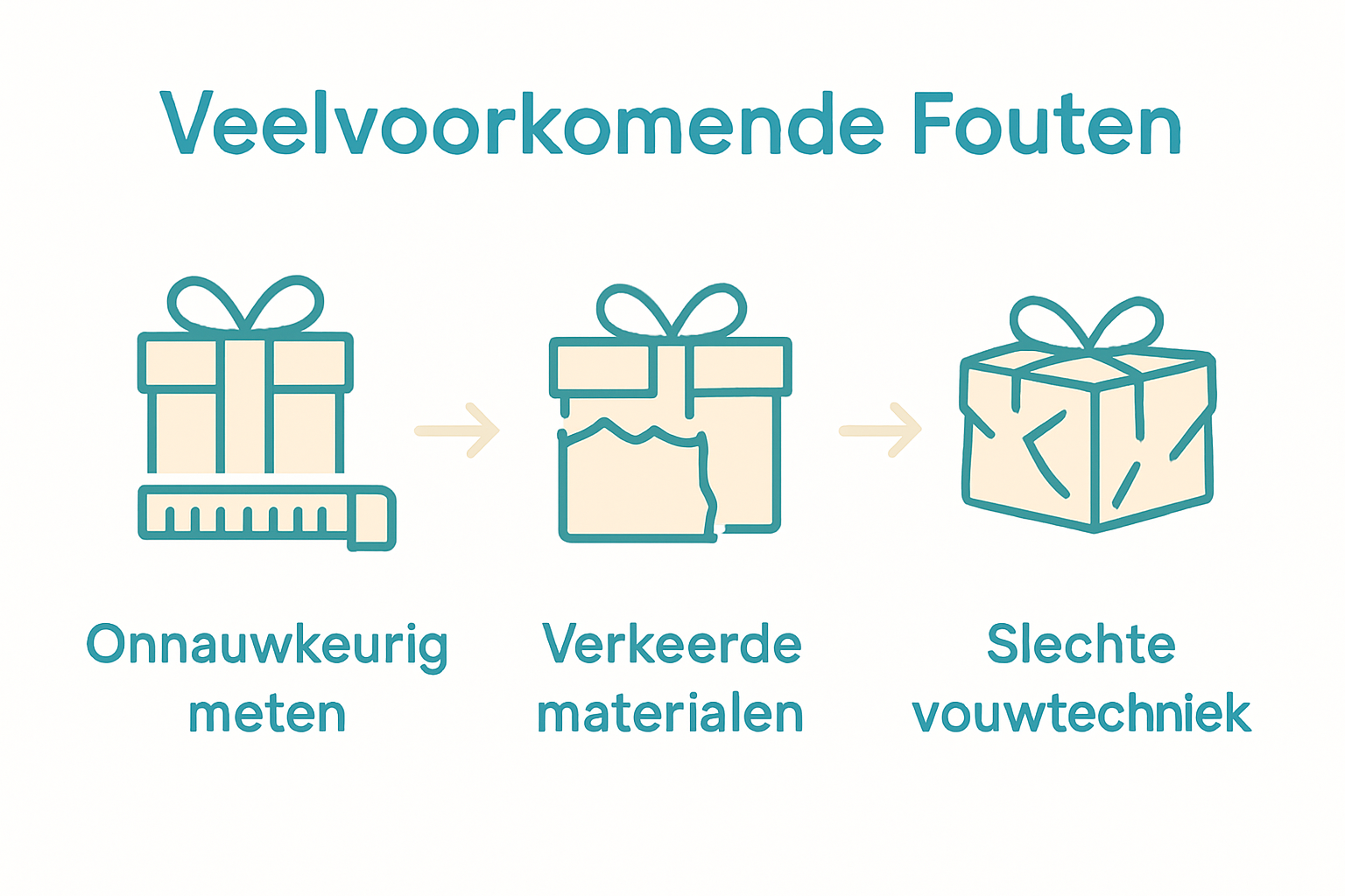 Infographic meest gemaakte fouten inpakken cadeau