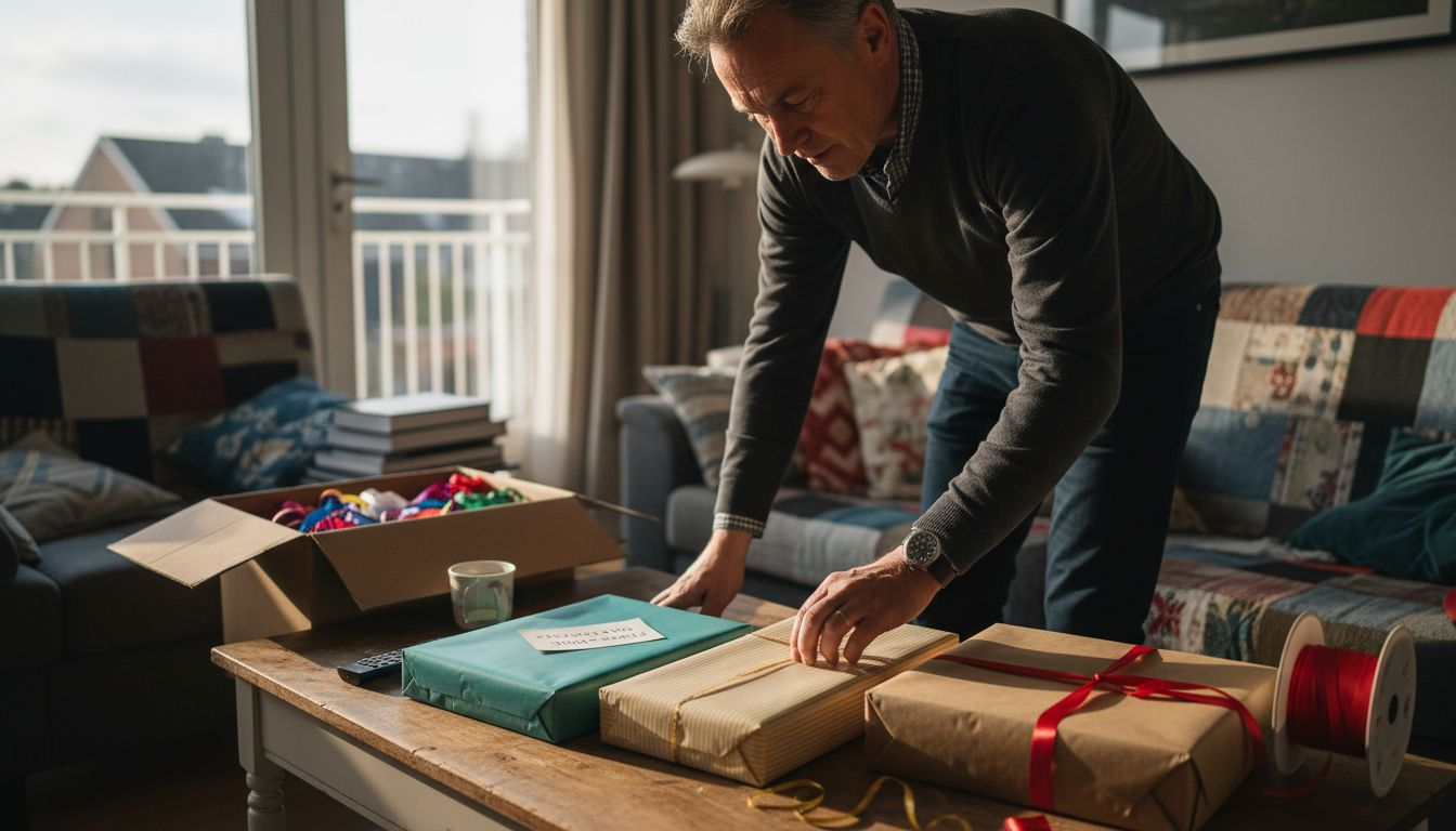 Cadeaus stijlvol ingepakt in papier met een bijzondere structuur